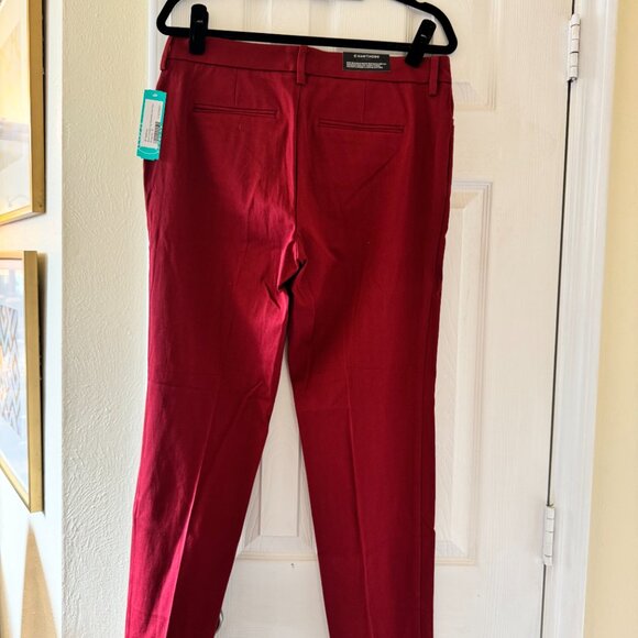 41 Hawthorn Becca Straight Leg Adjustable Hem Pant - Burgundy - Picture 2 of 6